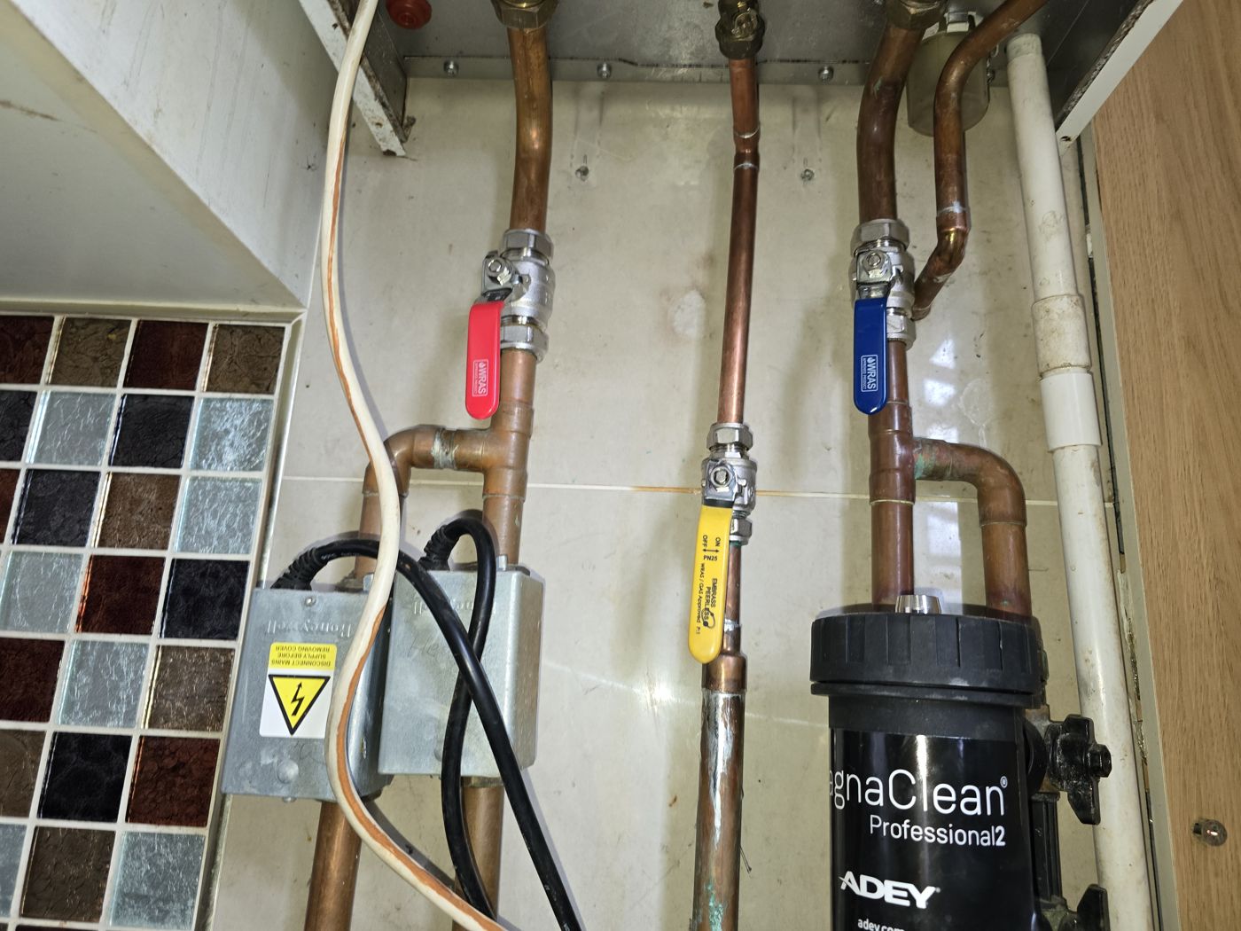 Completed heating installation